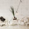 moka brocante - Eshop - Brocante - Fauteuil en rotin blanc