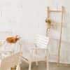 Chaise de jardin en bois blanc