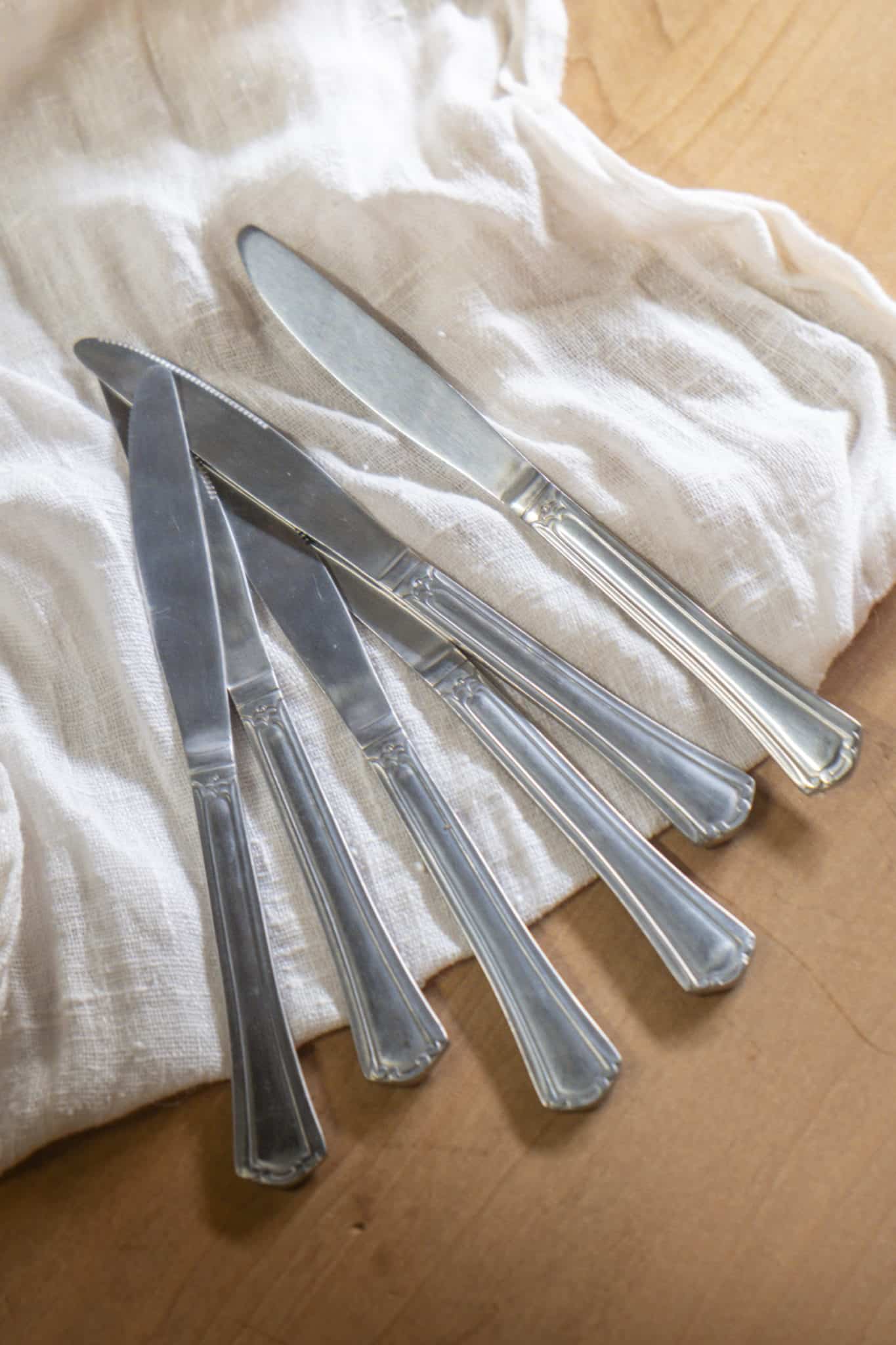 Lot de 6 couteaux en métal « Éloi »