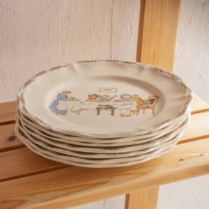 Lot de 5 assiettes « Madeleine »