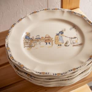 Lot de 6 assiettes « Madeleine »