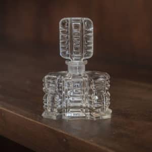 Flacon décoratif ancien en verre « Art Déco »