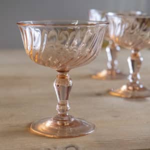 Lot de 4 coupes sur pied « Madeleine »