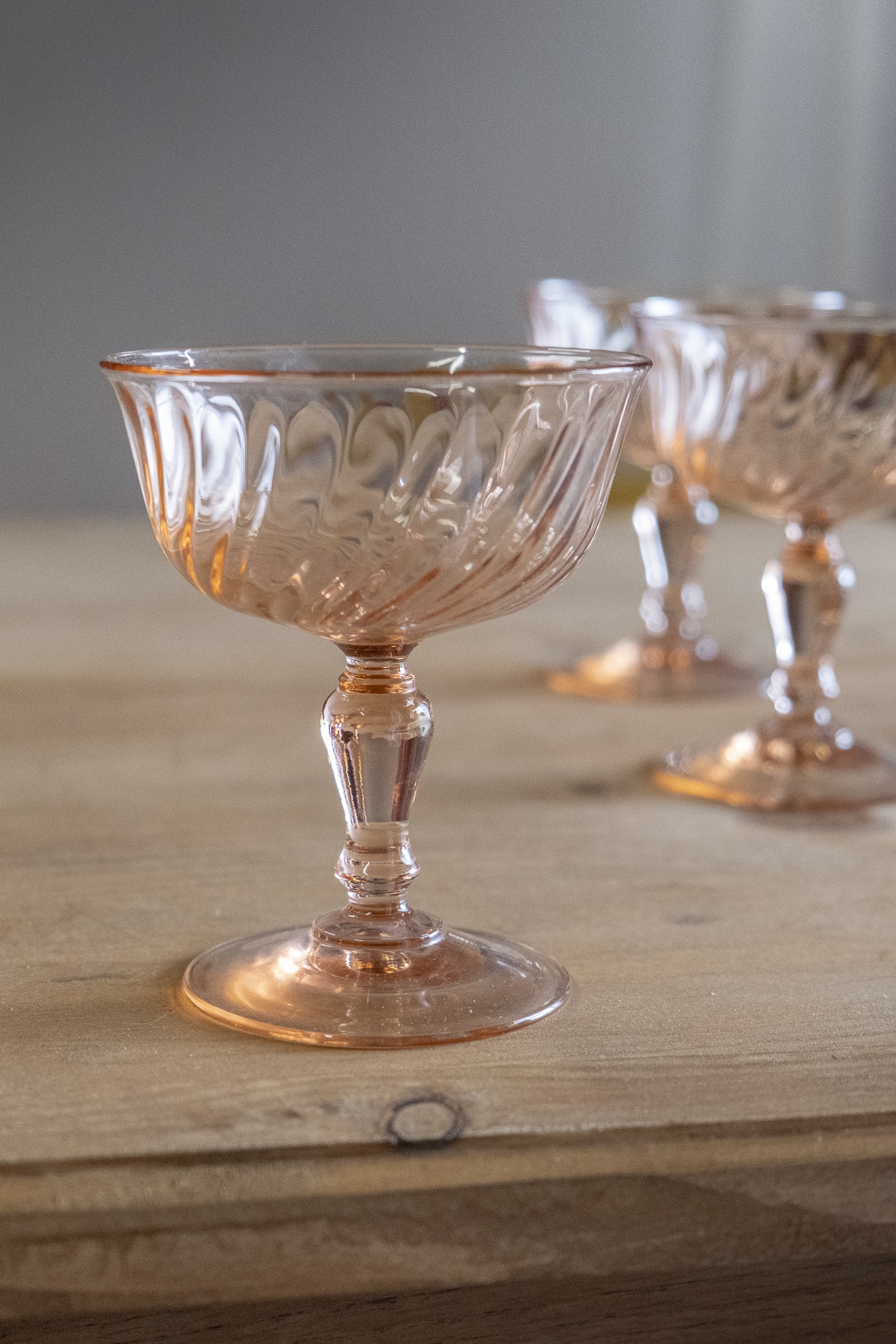 Lot de 4 coupes sur pied « Madeleine »