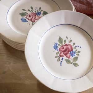 Lot de 5 assiettes plates « Suzanne »