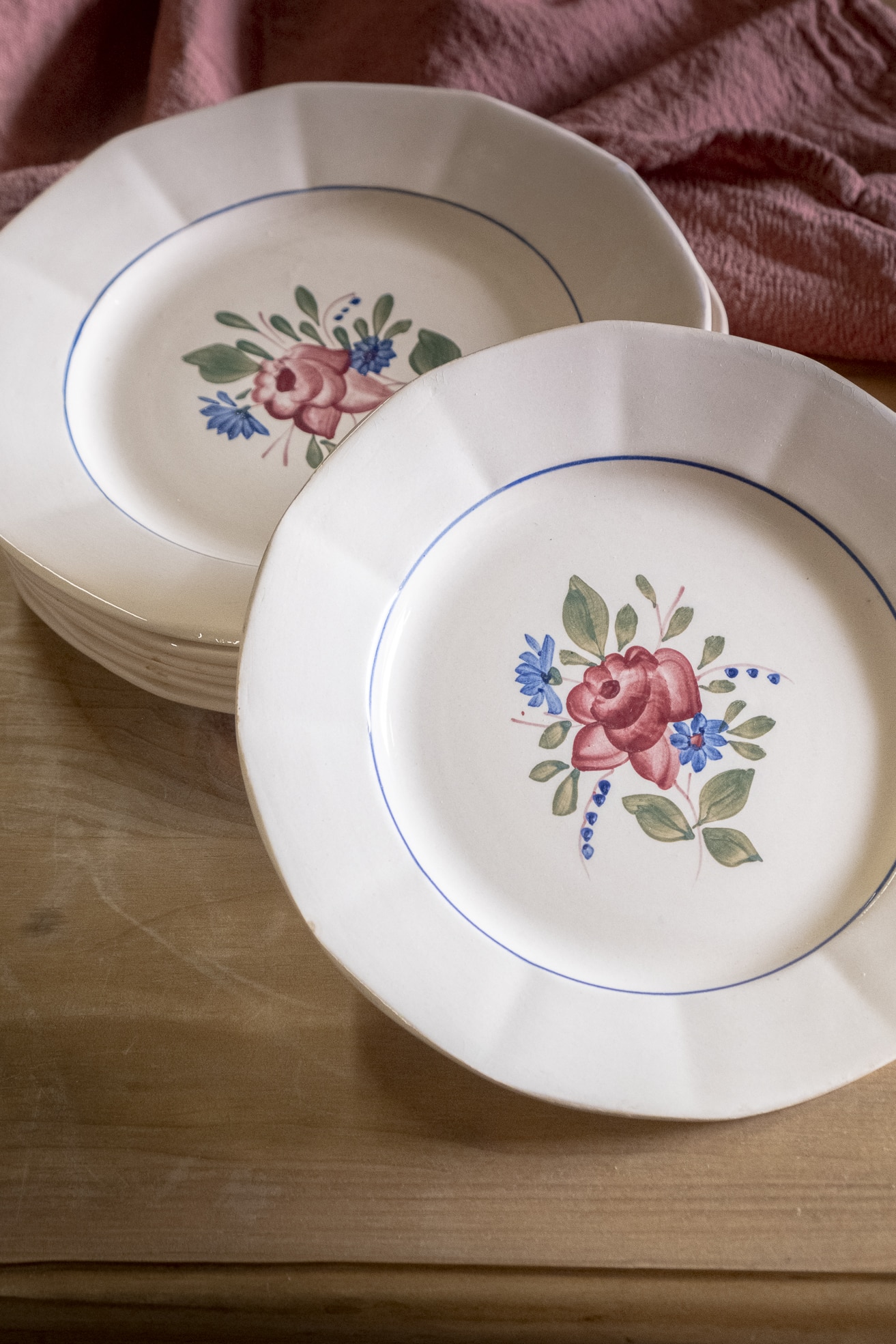 Lot de 5 assiettes plates « Suzanne »