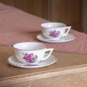 Lot de 2 tasses avec soucoupes « Roses »