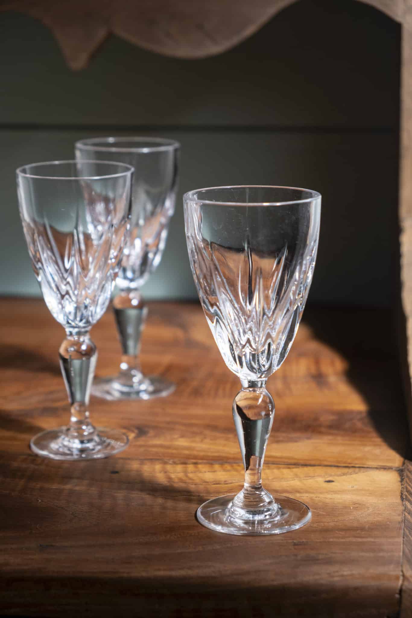 Lot de 3 verres à pied "Blandine"