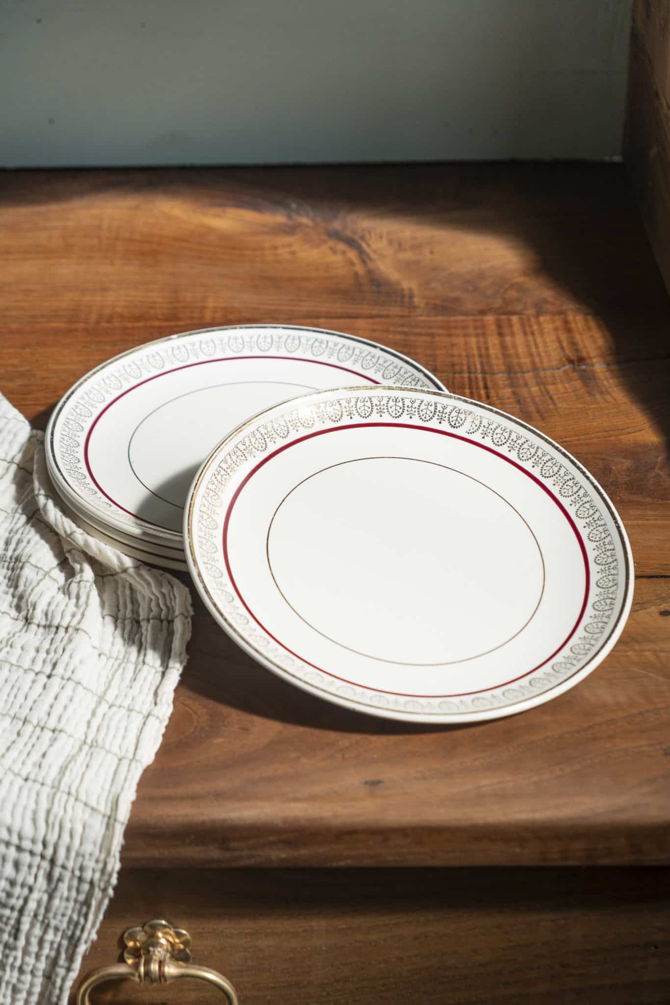 Lot de 4 assiettes à dessert "Marianne"