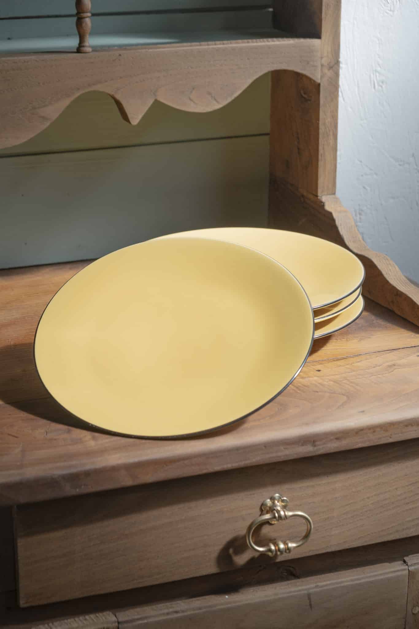 Lot de 4 grandes assiettes "Dominique"