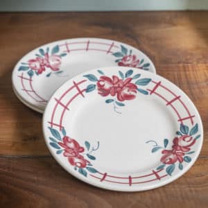 Lot de 3 assiettes Sarreguemines "Camille"