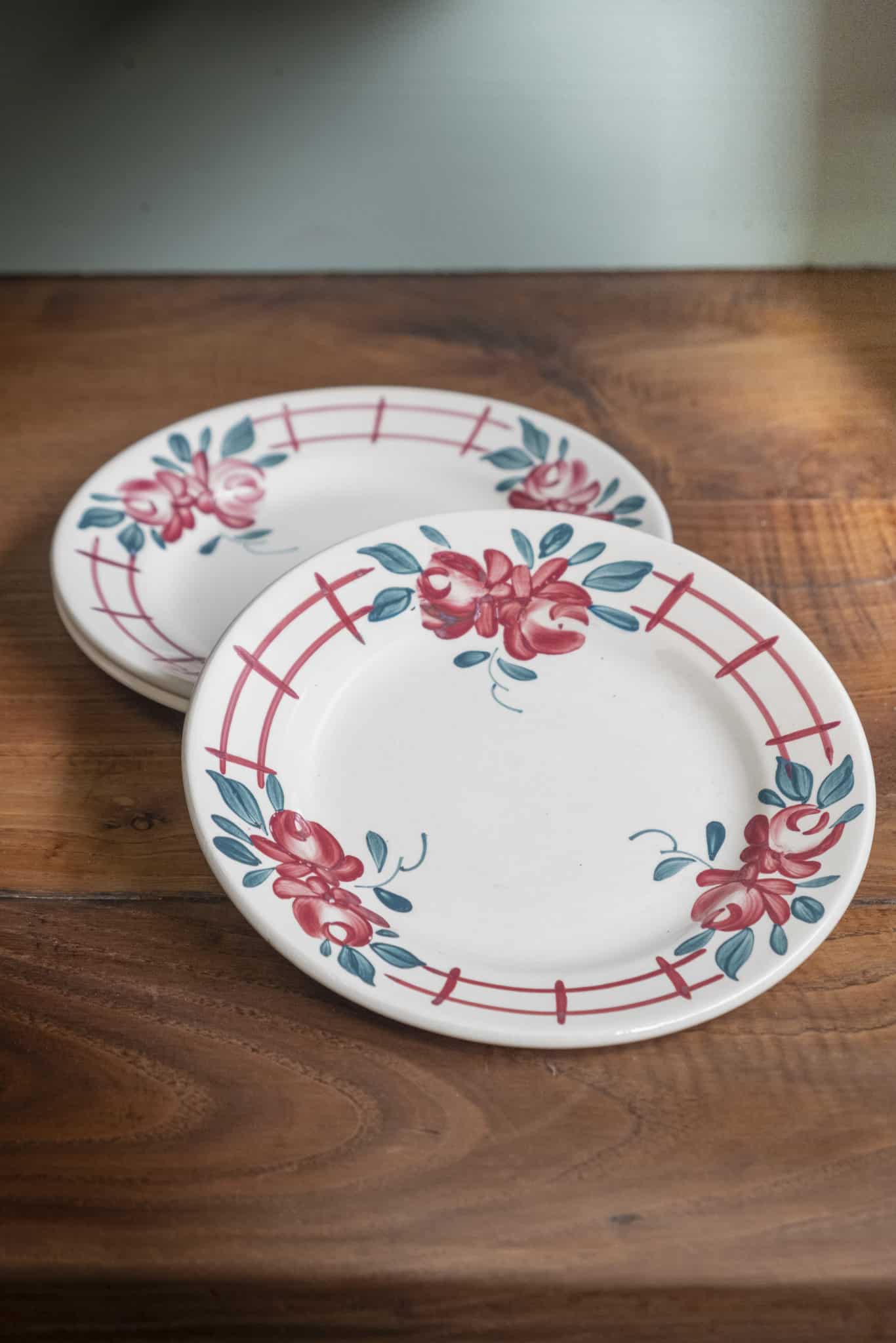 Lot de 3 assiettes Sarreguemines "Camille"