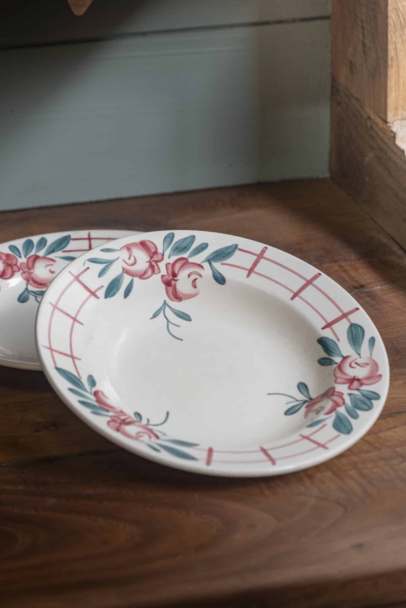 Lot de 2 assiettes creuses Sarreguemines "Camille"